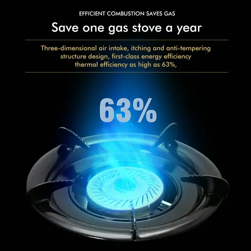 

Gas Cooktop 3 Burners Gas Stove Portable Gas Stove Thickened Stainless Steel Double Burners Stove Auto Ignition Camping Double B