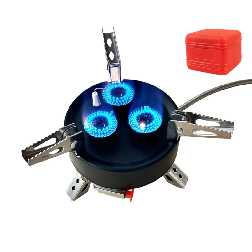 Портативная туристическая горелка газовая плита с сильным огнем для кемпинга