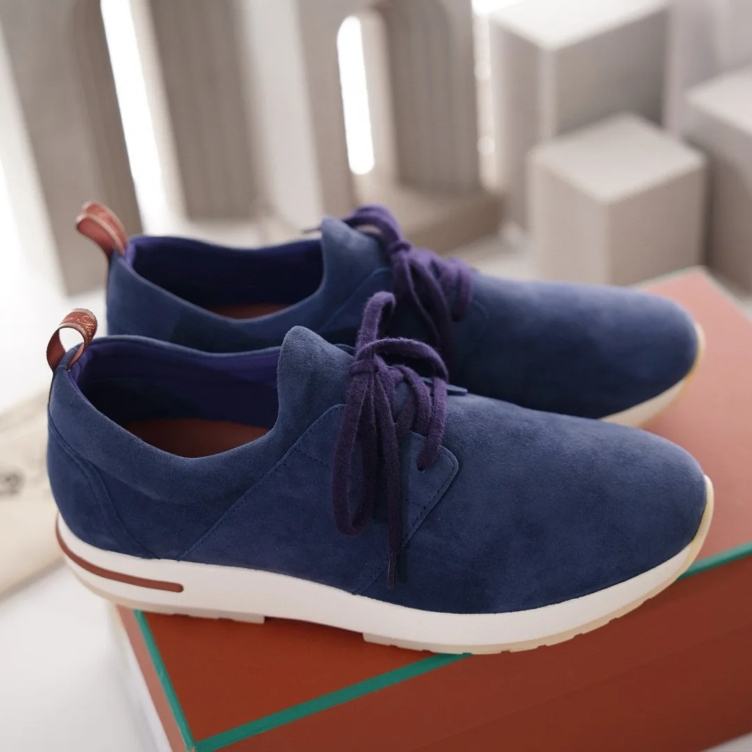 Мужская кожаная повседневная и удобная спортивная обувь на толстой подошве.