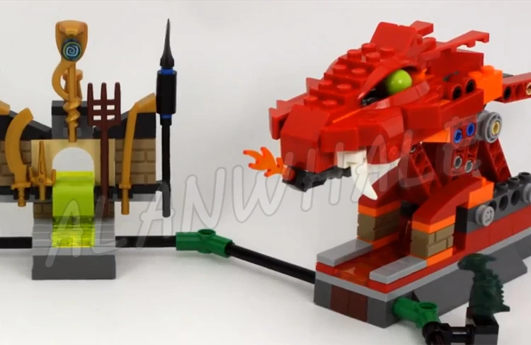 409 шт. Спиннер Battle Snake Dragon Arena Ashram 9758 Наборы строительных блоков Конструкция