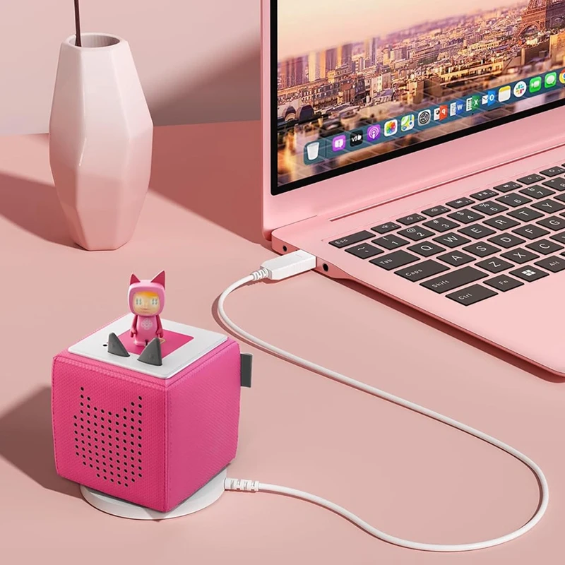 Фото Сменный USB-кабель питания DT21 для аудиоплеера Toniebox, адаптер зарядной базовой станции 9В 1.6А для Toniebox, белый. №2
