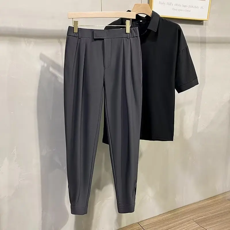 

Suit Pants Spring Man Suit Pants Fashion Casual Slim Business Suit Pants Men Wedding Party Work Trousers Classic Large 36 38