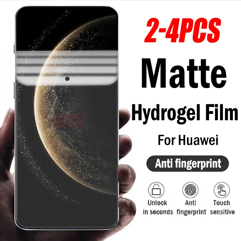 Фото Матовая гидрогелевая пленка из 2-4 предметов для Huawei Mate 70 60 50 Nova Y73 Y72 Y71 Y70 Plus Y72S Y63 Y61, простая в установке защитная пленка для экрана №1