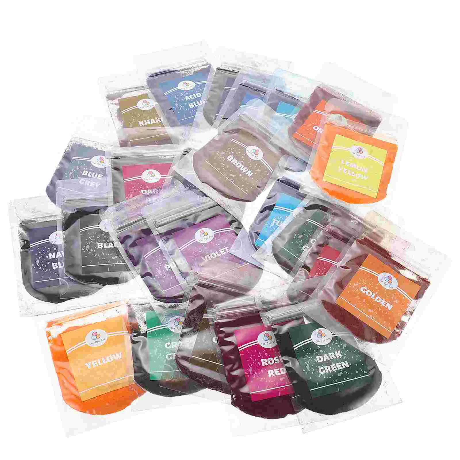 

24 Bags Nail Decor Kit Tie Dye Powder Party Pigment Clothes Shirts Kids Organic 13X9cm Die Set Power Refills Synthetic Child