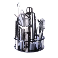 stainless steel cocktail shaker set acrylic stand wine shaker bar tool shaker