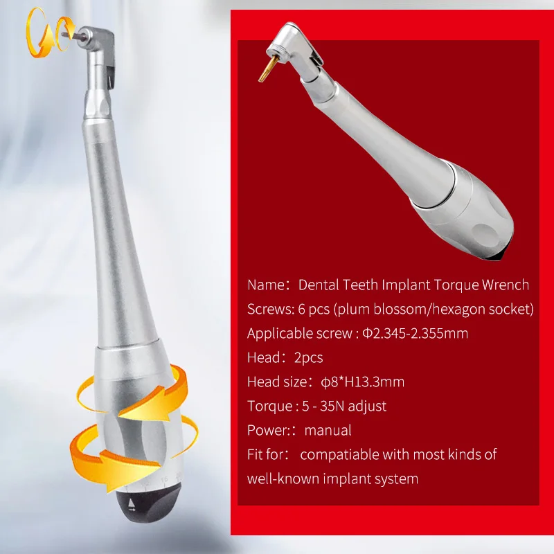 Универсальный динамометрический ключ den tal imp lant с 12 отвертками 5n-35n 2 35 мм биты