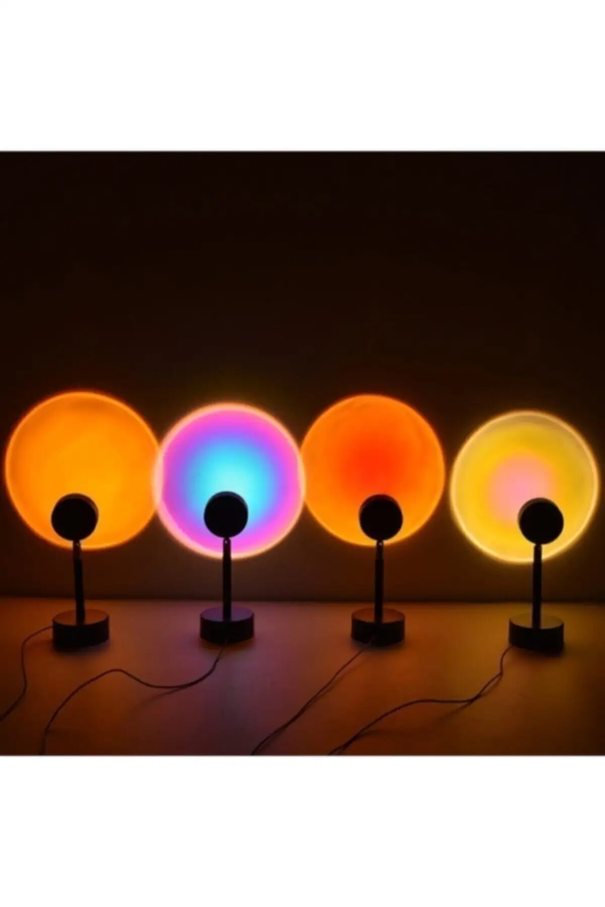 

sunset lamp USB rainbow projector atmosphere night light home decoration photography lighting coffee shop wall decor lights