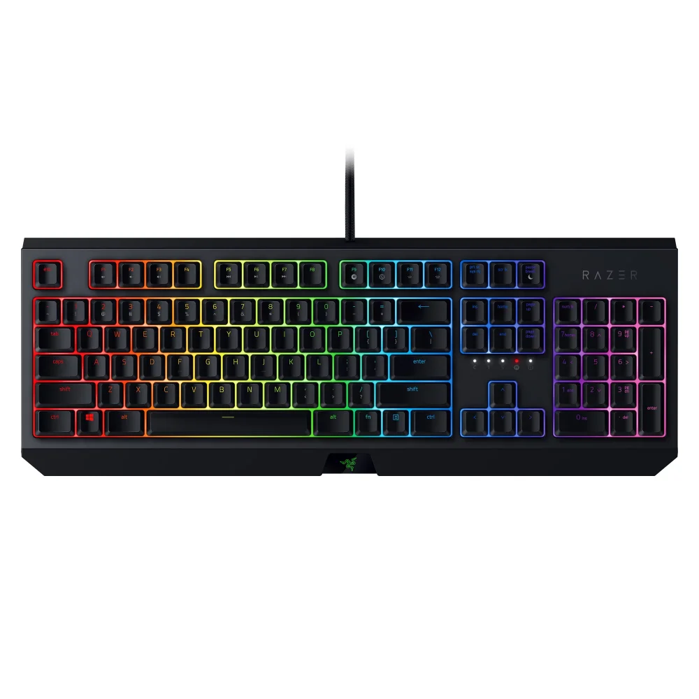 

BlackWidow Wired Gaming Mechanical Keyboard for PC, Green Mechanical Switches, Chroma RGB Lighting, Hybrid on-Board Memory