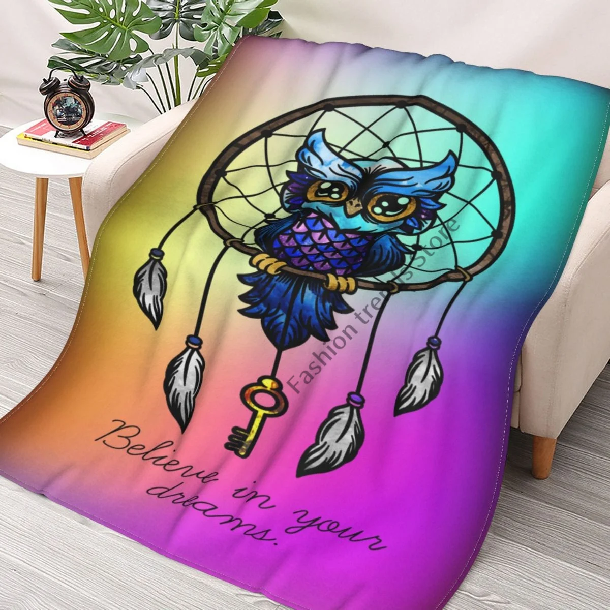 

Dreamcatcher Blanket Flannel Winter Artistic Travel Multi-function Super Soft Throw Blankets for Bed Bedroom Quilt