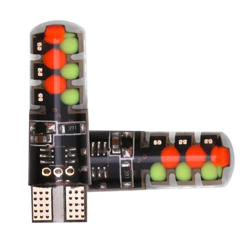 2 шт. автоматическая лампа для чтения T10 W5W RGB светодиодная внутреннего купола