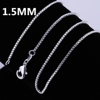 wholesale 925 stamp silver necklace solid charm wedding party 1 5mm box style chain cute women men jewelry fashion cute