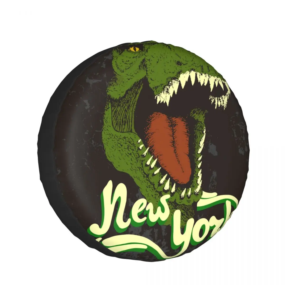 

Universal Car Tire Cover Case Spare Tire Wheel Bag Tyre Spare Storage Cover Polyester Vintage Dinosaur New York Predators