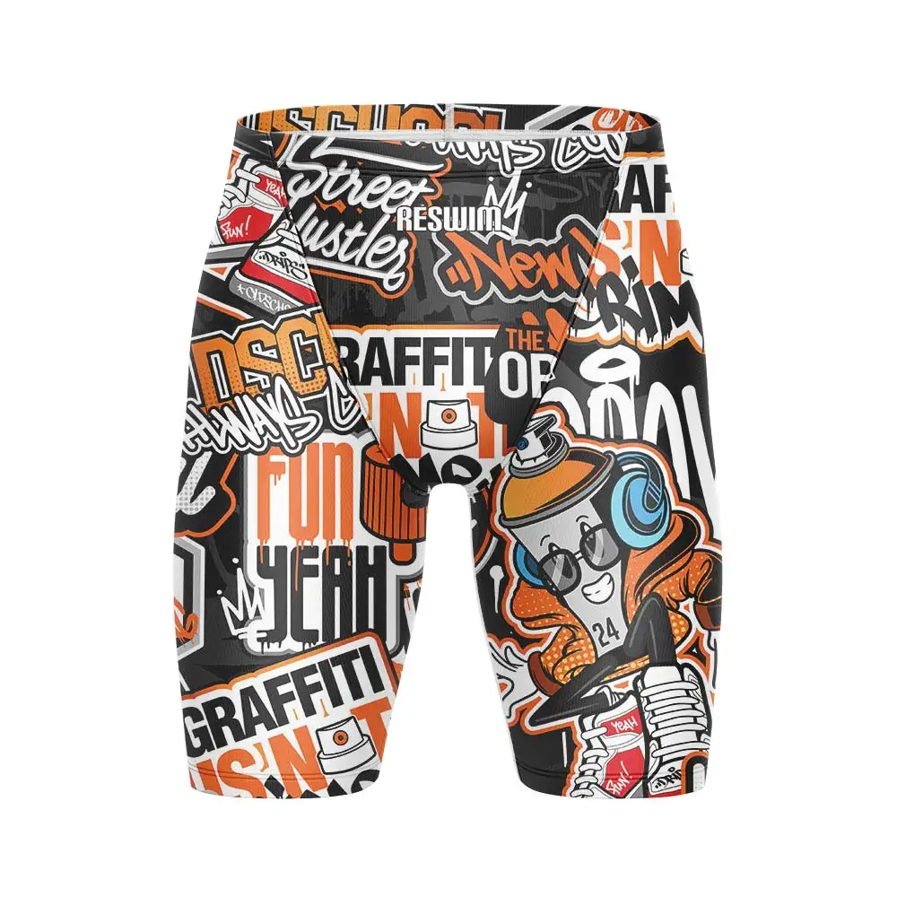 Мужской купальник с граффити 2024 шорты плавки пляжные трико спортивные