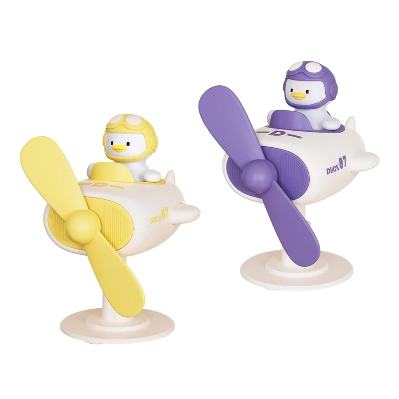 

USB Desk Fan Small Fan With Cute Little Yellow Duck Pilot Shape USB Powered Multi-angle Adjustment Desk Fan Home Office