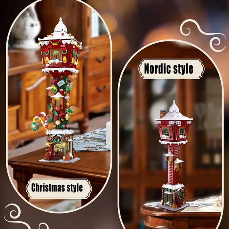 1799 шт. новогодний рождественский дом зимняя деревня уличсветильник свет