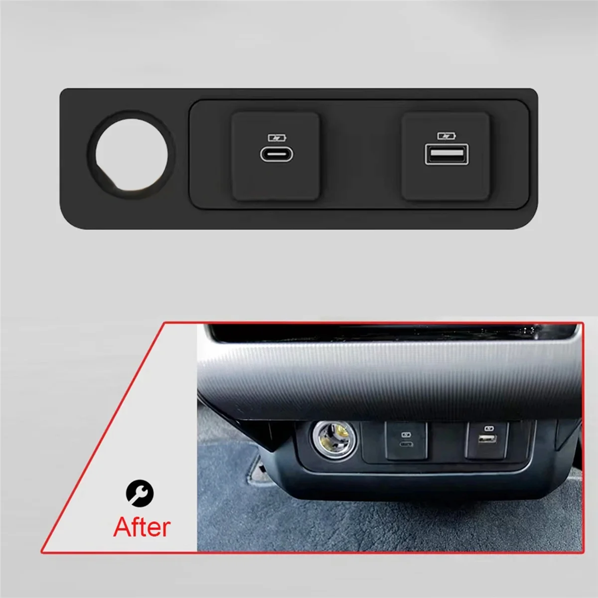 Автомобильный USB-порт Type-C для Land Rover Range Sport L494 2014-2017 порт быстрой зарядки в заднем