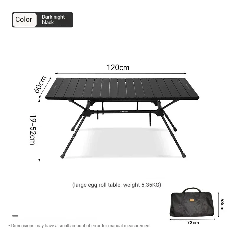Defthike открытый кемпинг портативный складной стол из алюминиевого сплава чернения
