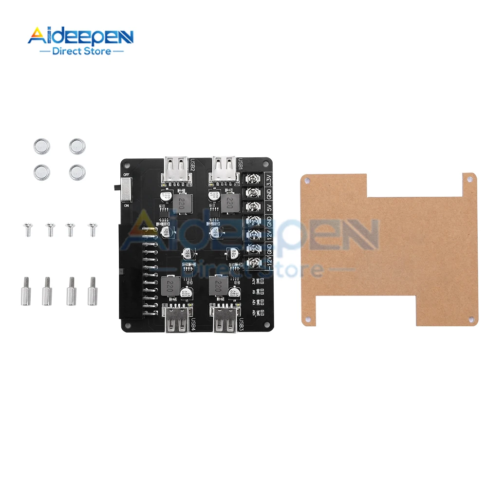 Адаптер питания с 24 контактами 4 USB ATX плата блока и акриловая стандартная адаптер