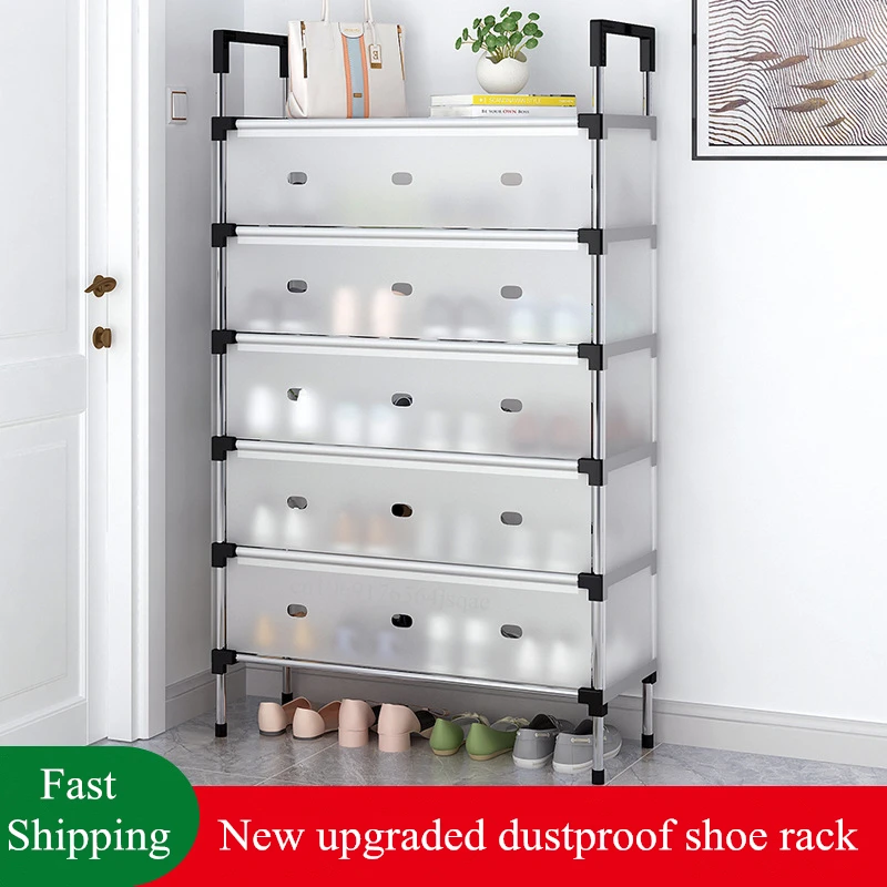 

New Upgrade Dustproof Shoe Rack Multi-layer Assembly Simple Shoes Storage Rack Home Multifunctional Space-saving Shoe Cabinet
