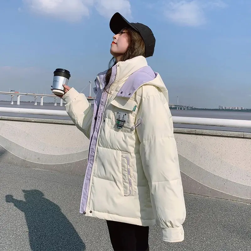 2023 New Winter Jacket Parkas Women Coat Hooded Overcoat Female Jacket Parka Thick Warm Cotton Padded Outwear Ladies S54