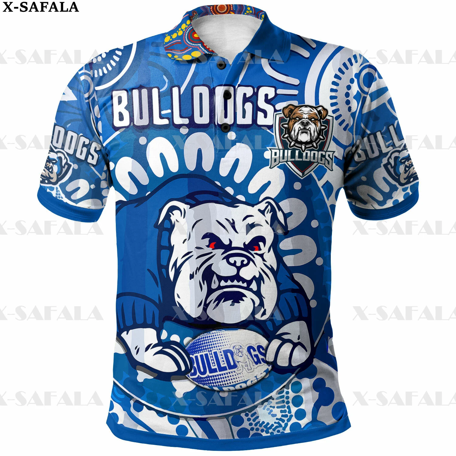 

Australia Bulldogs Rugby Aboriginal Indigenous 3D Full Printed Men Thin Polo Shirt Collar Short Sleeve Street Wear Casual Tee-6