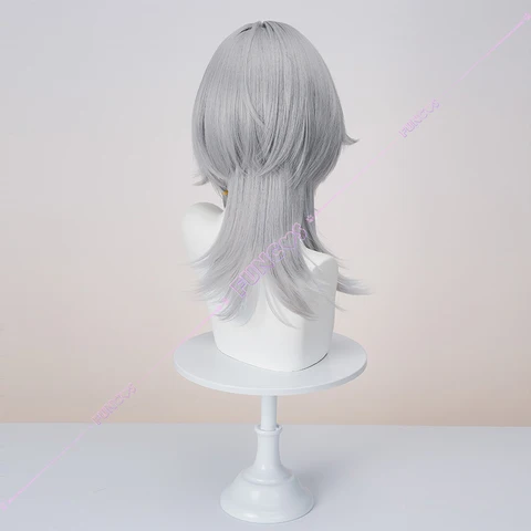 Honkai Star Rail Cipher Косплей Парик Серебристо-серые волосы Термостойкие парики для женщин Девочек Мужчин Chrysos Heirs Free Парик Кепка Карнавал