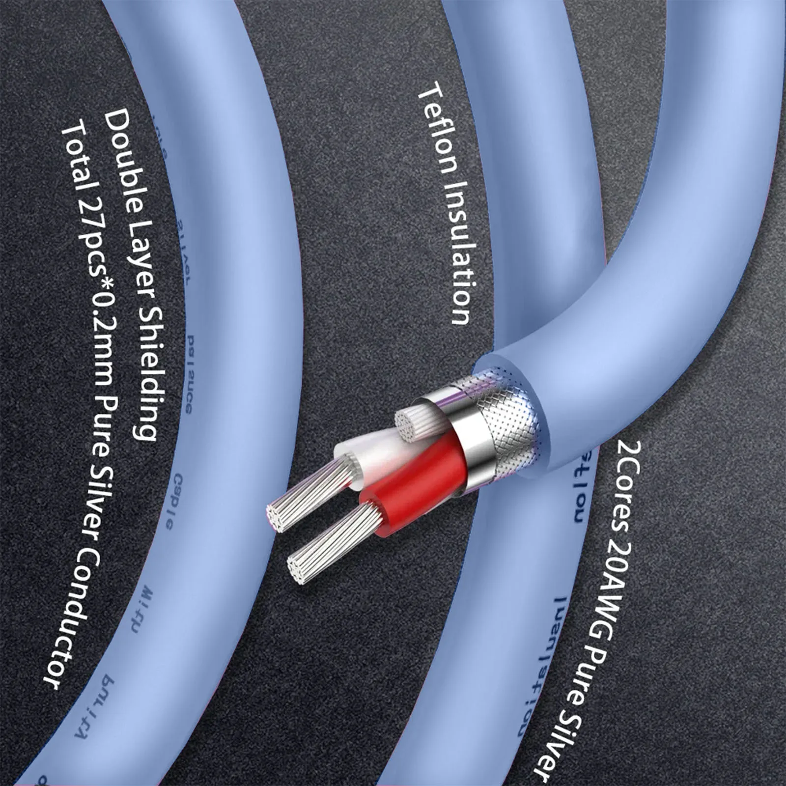 4N чистый серебристый объемный кабель Аудио соединительный Балансировочный