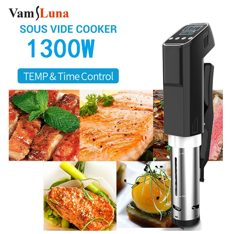 1300W Food Vacuum Slow Sous Vide Cooker Immersion Circulator Accurate Cooking Machine LCD Digital Display Timer