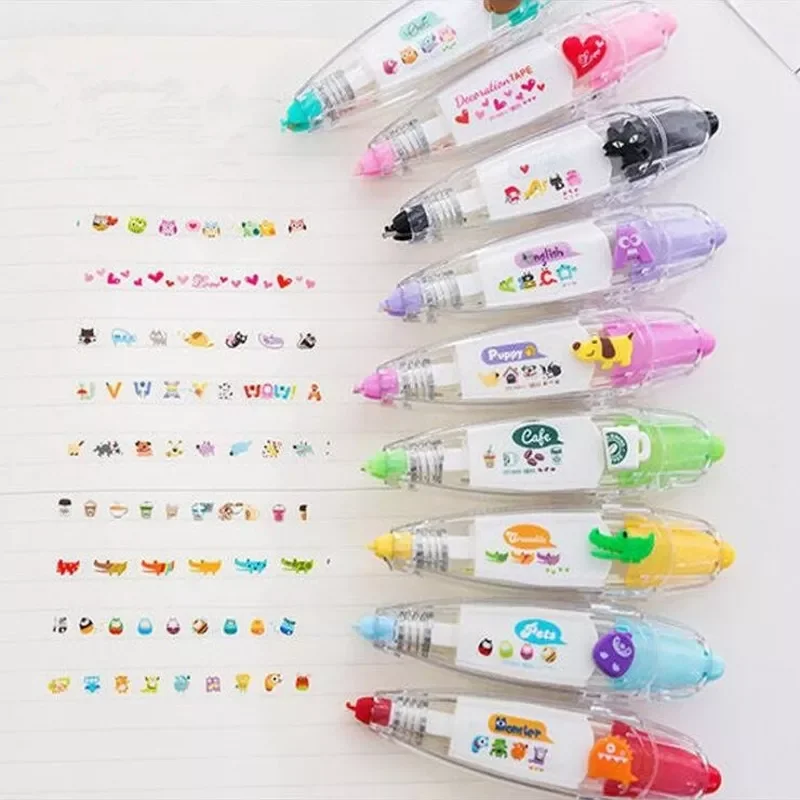 

Kawaii Cartoon Cute Animals Press Type Decorative Correction Tape Diary Scrapbooking Stationery School Supplies Students Gift