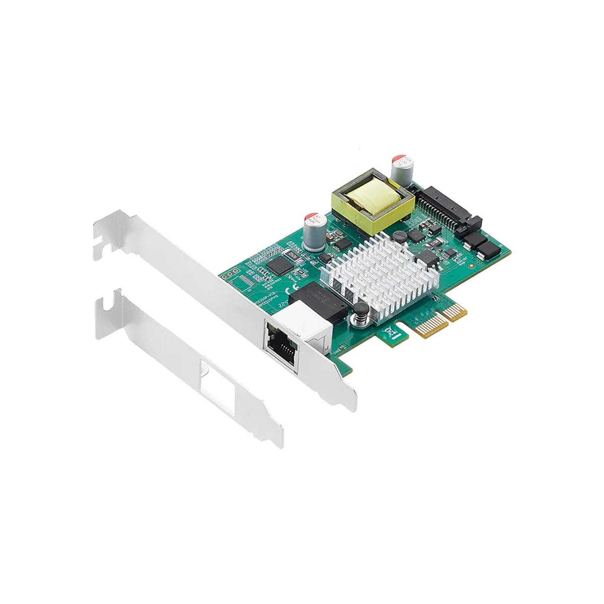 

PCIE to 2.5G POE Gigabit Card Single Port RJ45 Gigabit PCIe X1 PoE+ Ethernet Network Card Frame 802.3At I225