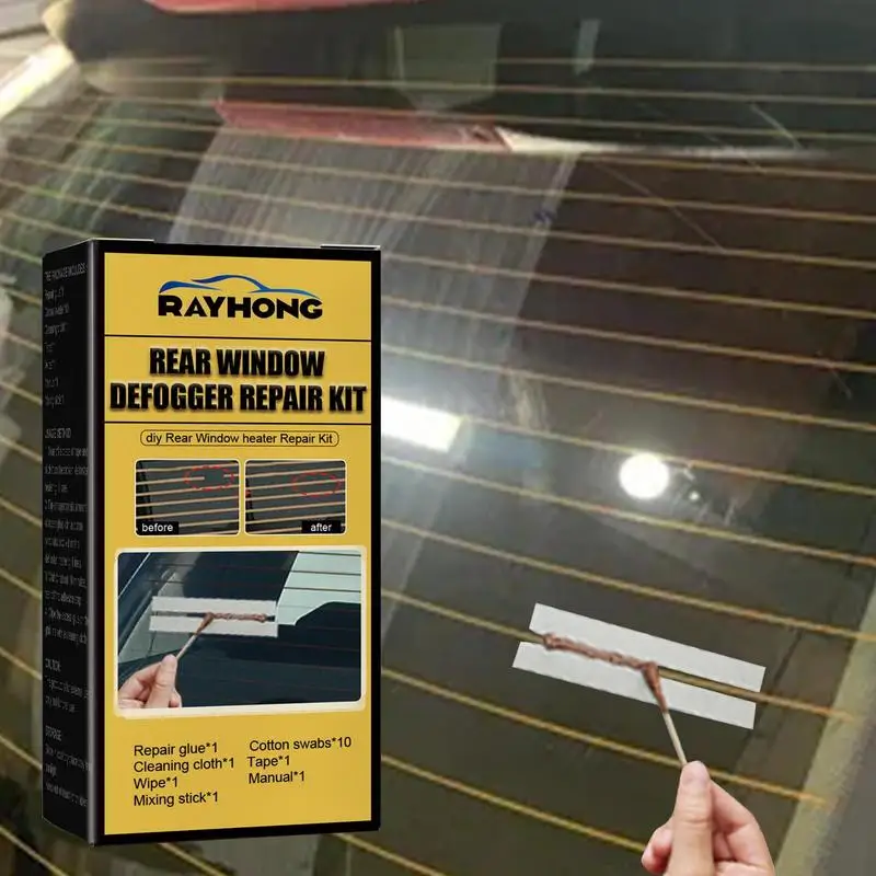 

Ремкомплект для снятия запотевания заднего стекла автомобиля, DIY, быстрый ремонт окон, царапанные сломанные линии сетки для внедорожников, наборы аксессуаров для ухода за автомобилем