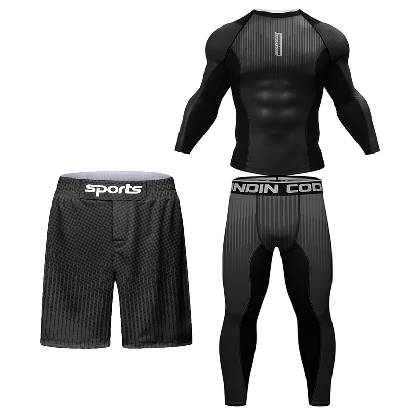 Комплект мужских брюк для джиу-джитсу боксерская одежда шорты спортзала