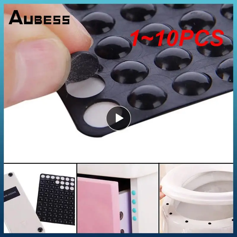 

1~10PCS Self Adhesive Round Silicone Rubber Bumpers Soft Transparent Black Anti Slip Shock Absorber Feet Pads Damper