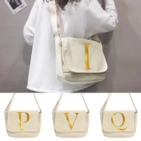 2022 canvas messenger bags japanese casual wild shoulder crossbody bag postman case letter print handbag women shopper organizer