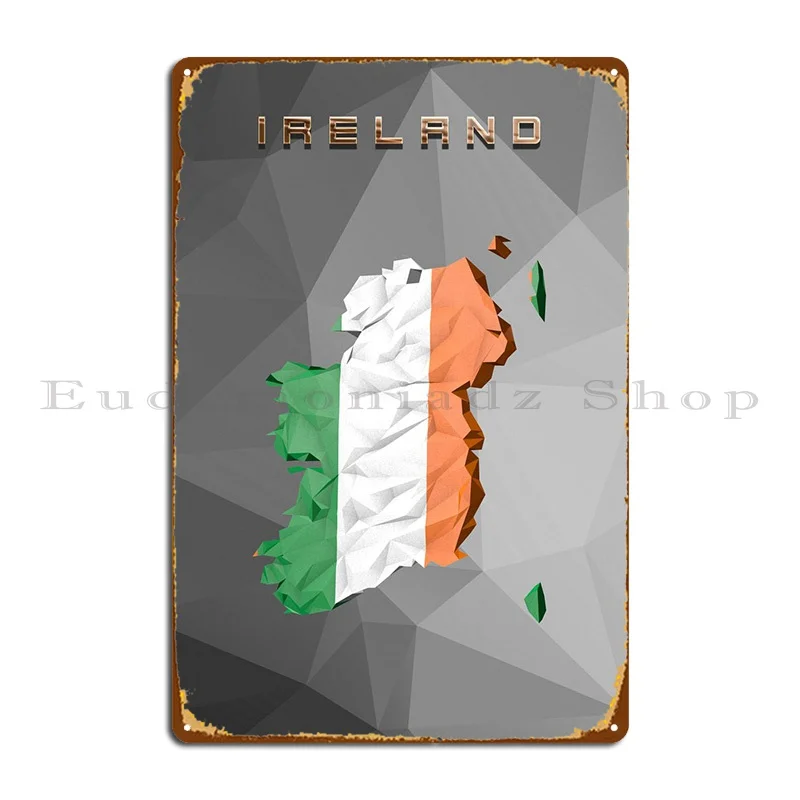 

Ireland Country Map Metal Plaque PaintingPub Personalized Designing Living Room Tin Sign Poster