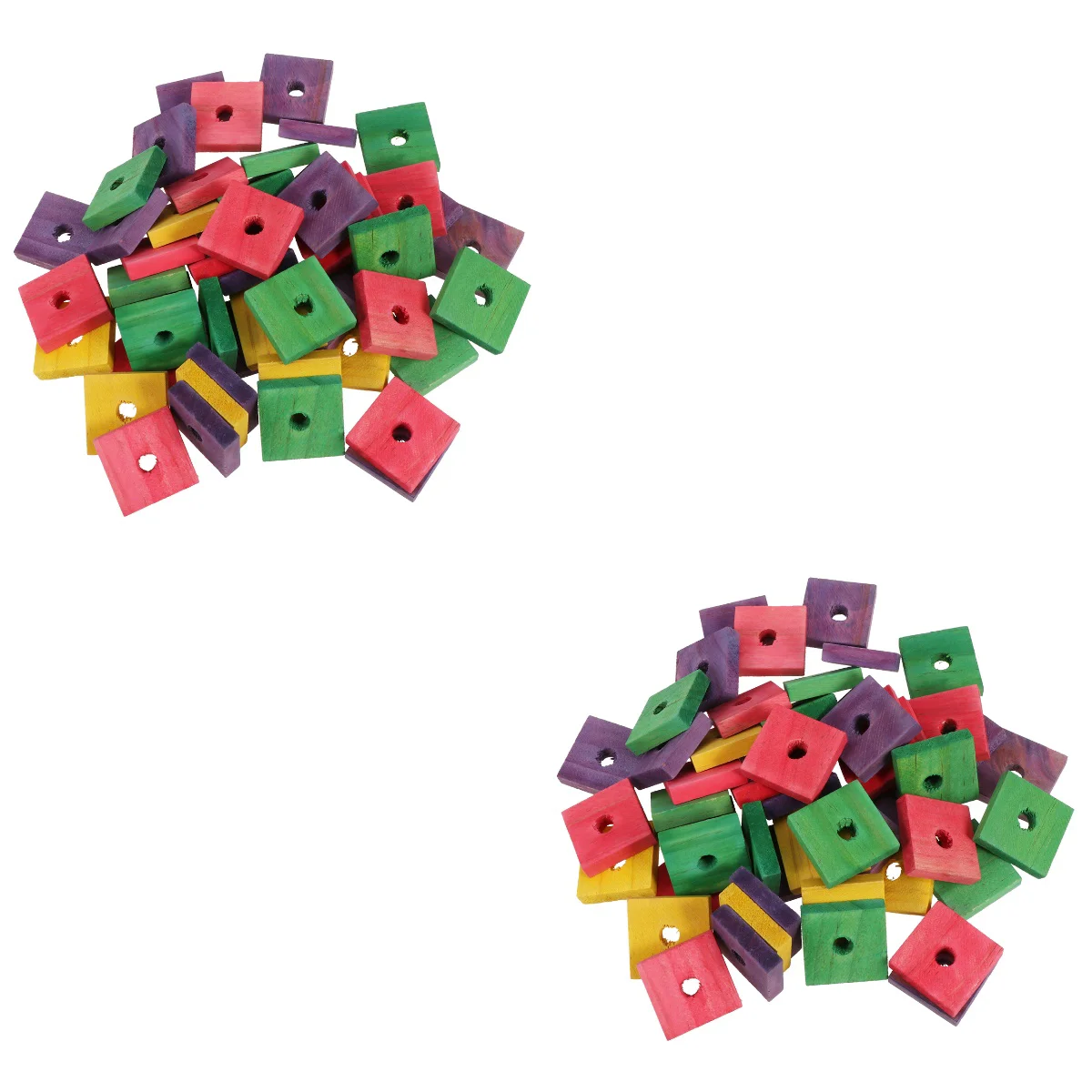 

100 Pieces Educational Parrot Wood Clip Toy Funny Bird DIY Playing Toy Parrot Bite Toy (Mixed Color)