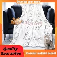 dalrfinx cat blanket for girls kids women cat lovers gifts throw blanket cut animals pet pattern flannel fleece blanket funny