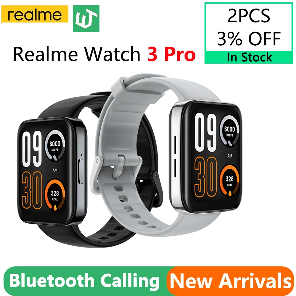 

Смарт-часы Realme Watch 3 Pro, пульсометр, SpO2, 1,78 дюйма, 4,52 см, GPS, аккумулятор 345 мАч, Bluetooth 5,3