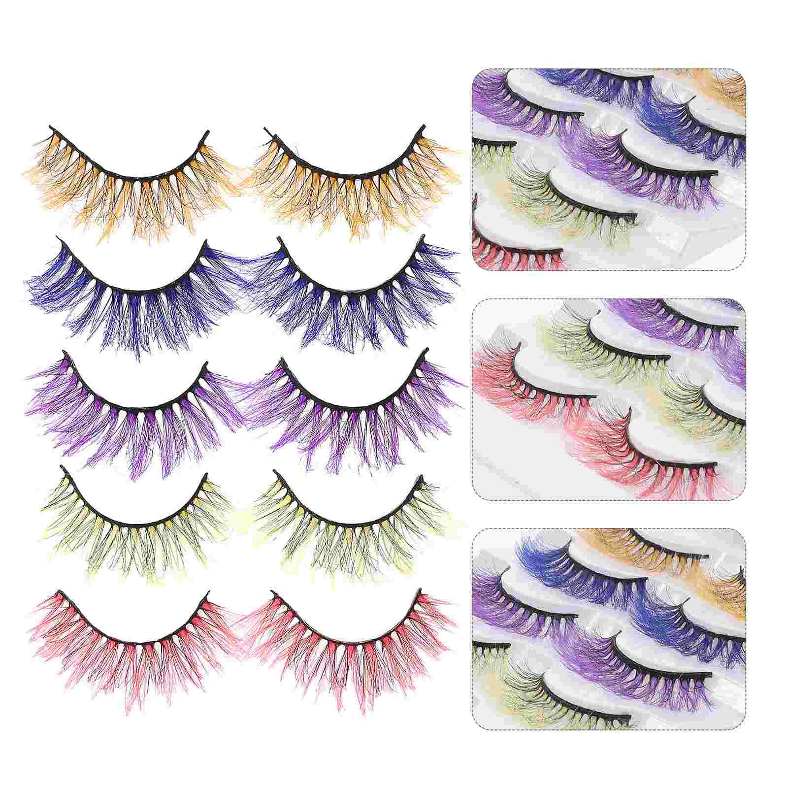 5-шт. Носилки для наращивания ресниц. Дизайнерские накладные ресницы с клеем в