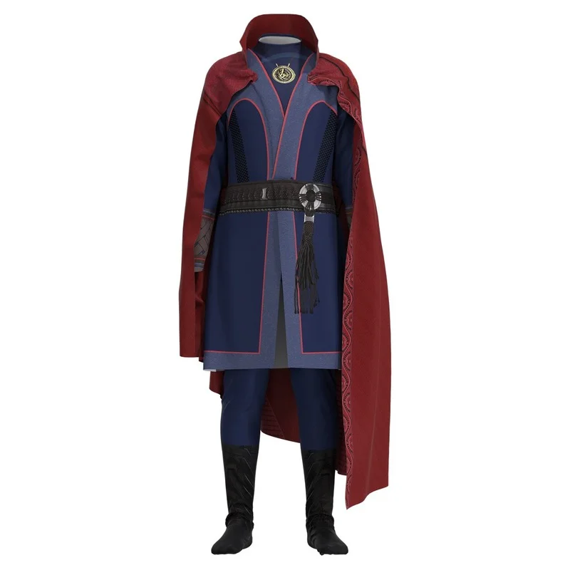 

Movie Superhero Doctor Strange Cosplay Costume Stephen Strange Bodysuit Red Cloak Cape Robe Set Halloween Carnival Party Outfit