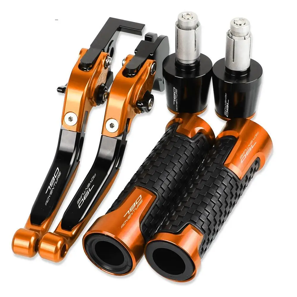 

For 790ADVENTURE 790 ADVENTURE ADV R 2017 2018 2019 Accessories Folding Extendable Brake Clutch Levers Handlebar Hand Grips ends