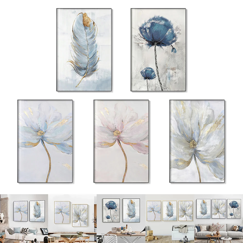 

Scandinavian Flower Canvas Art Abstract Painting Home Decor Wall Poster Unframed Print Art Picture Living Room Home Decoration