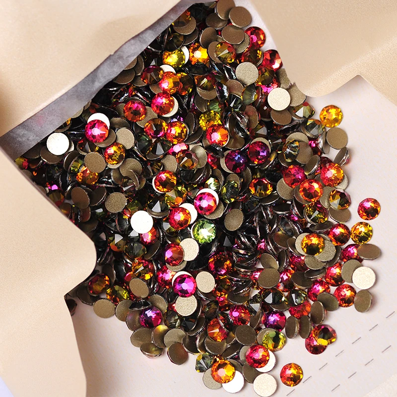 

New 2088 Cut Red Volcano Non Hotfix Ornament Rhinestones DIY Sewing & Fabric Garment Adhesive Glass Decorative Stones