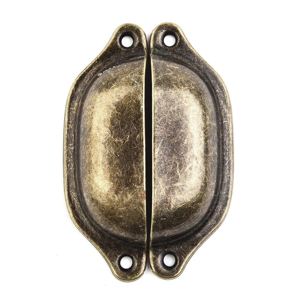 

Furniture Pull Handles Shell Brass Antique Cupboard Cabinet Drawer Knob 10Pcs Brand New 2018 Nobby Fashionable