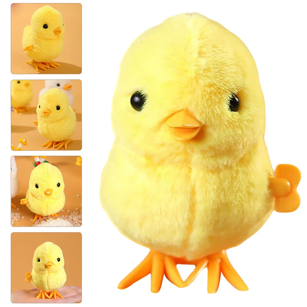 

Toys Wind Up Toy Easter Chick Chicken Jumping Clockwork Chicks Animal Kids Plush Walking Bunny Hopping Eggs Mini Fluffy Favors