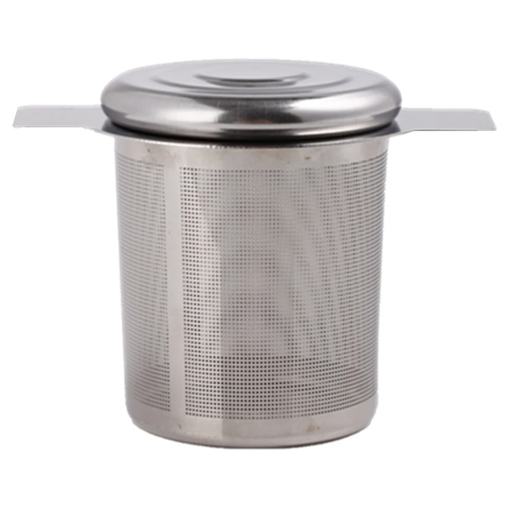 

304, ситечко для чая из нержавеющей стали с крышкой и фильтром, бинауральный фильтр для кофе, чайная чашка, подвесное ситечко для чая с листьям...