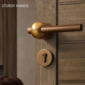 Chinese Zinc Alloy Deadbolt Lock High Quality Bedroom Door Locks Mute Security Door Handle Locks Furniture Hardware Supplies
