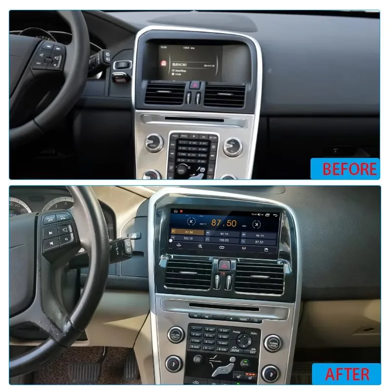 2 Din Android 13 8 дюймовый экран для Volvo XC60 2009-2017 Автомобильный мультимедийный