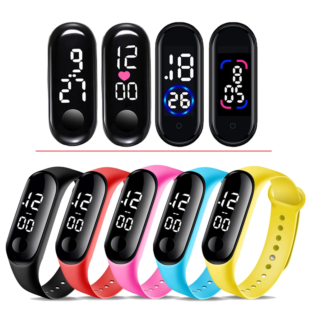 

Высококачественные детские часы для мальчиков и девочек детские часы водонепроницаемые умные сенсорные светодиодные цифровые электронны...