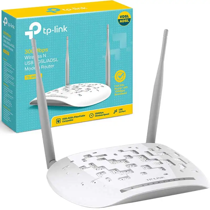 

TP-LINK TD-W9970 300 MBPS VDSL2 Modem Router Wifi Router wireless Router repeater Dual Band multi-language Gigabit Ethernet